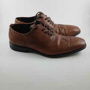 Asher Green Mens Brown Leather Lace Up Oxford Shoes US‎ 11 054625